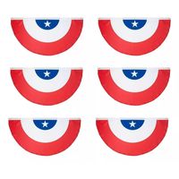 Pack X6 Bandera Escarapela De Chile 120x60cm Fiestas Patrias