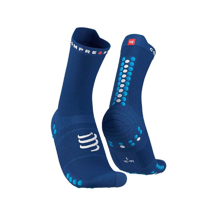 COMPRESSPORT - Calcetín Pro Racing V4.0 RunHigh Azul