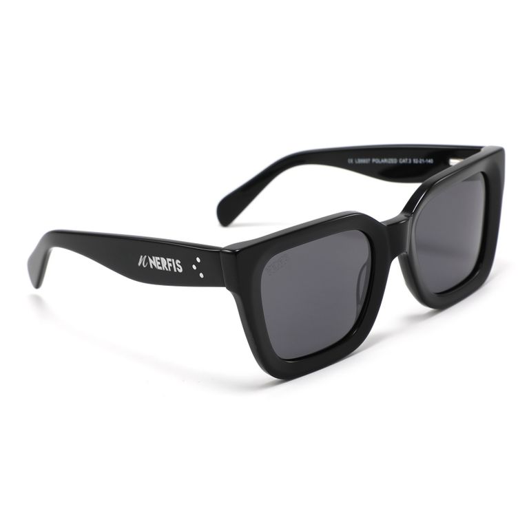 Anteojos de sol Marsella Eco Acetato Black Negro TALLA UNICA