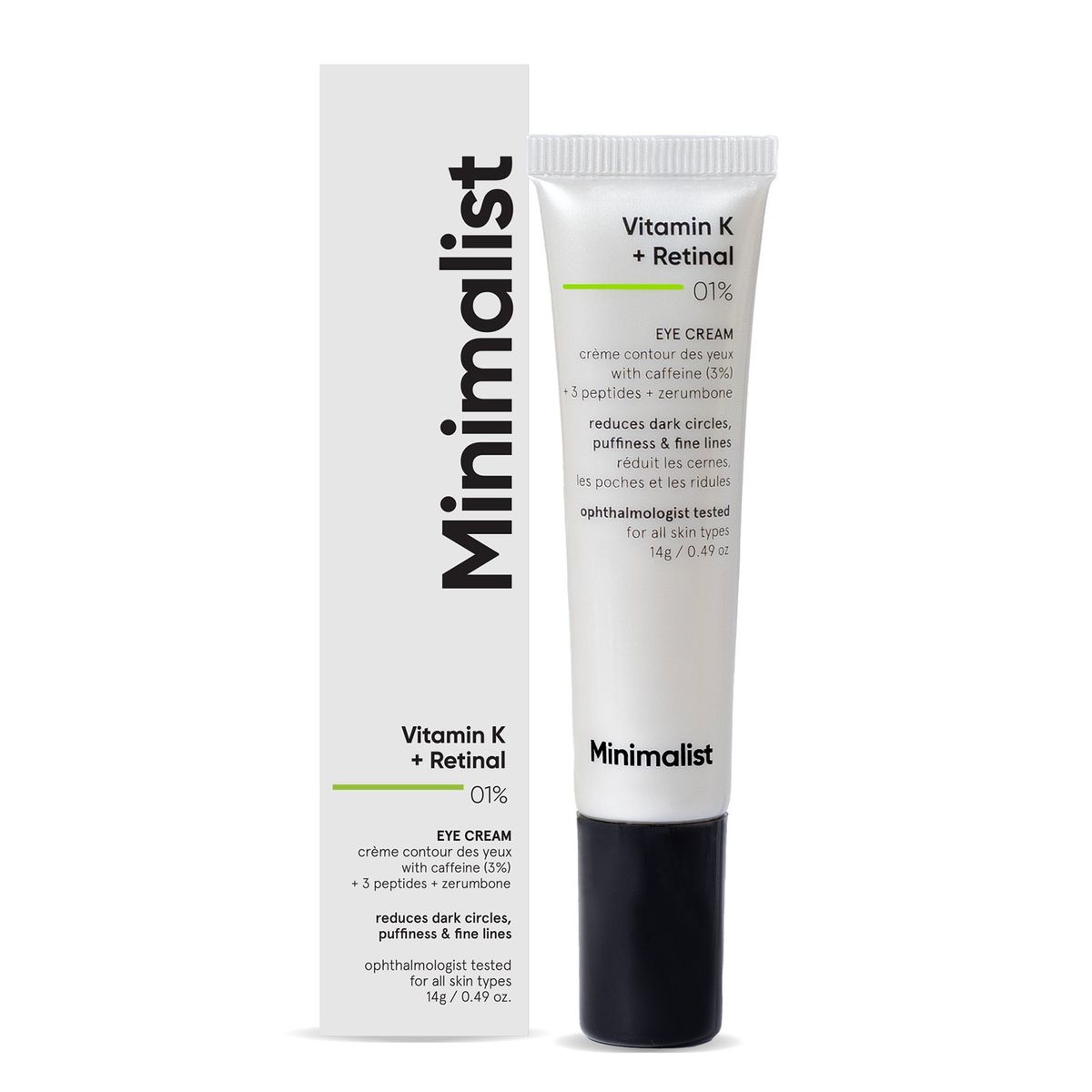 MINIMALIST - Crema de Ojos Vitamin K + Retinal 01% 150 ml Minimalist