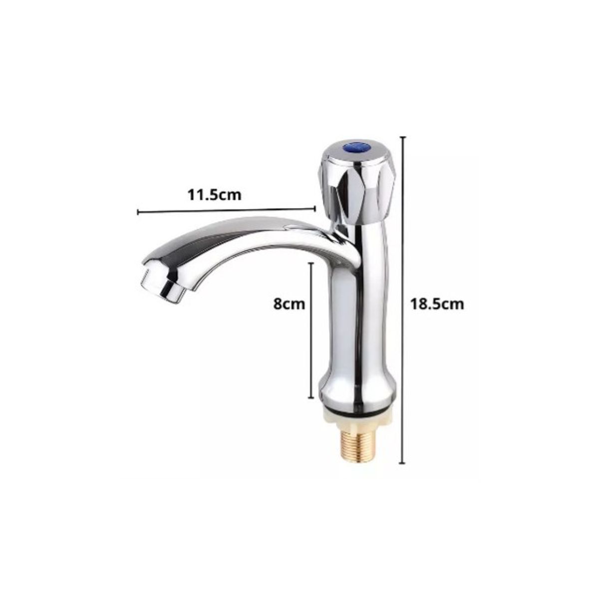 TODOK - Llave Griferia Lavamanos Monomando Sencilla Cromada Eco A10997