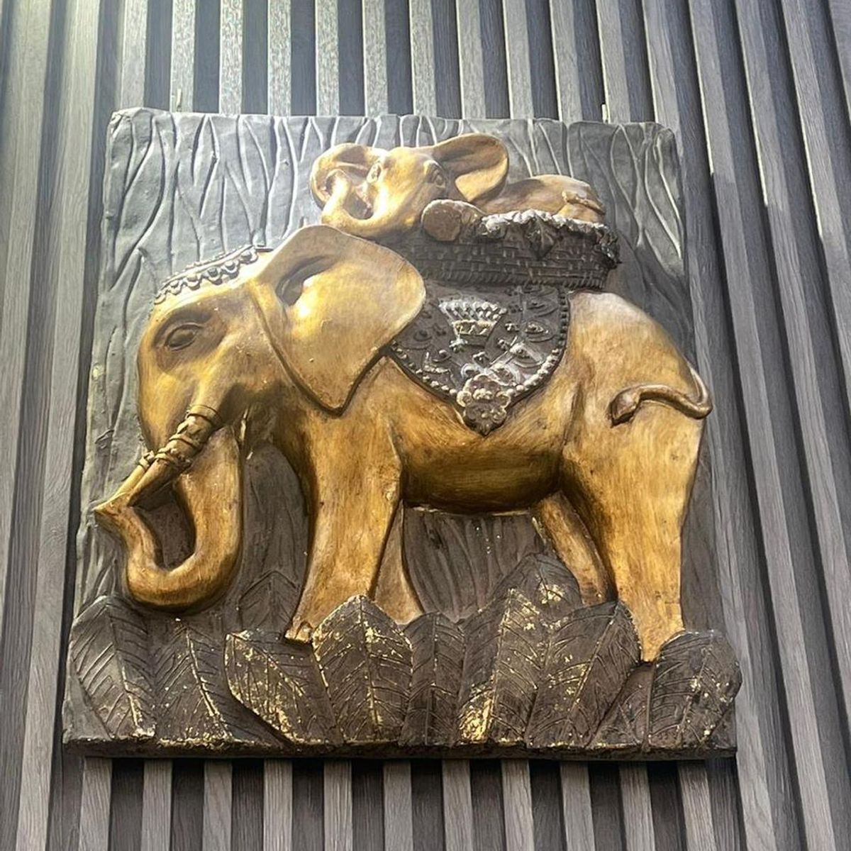 GENERICO - Cuadro Mamá Elefante y su Cría