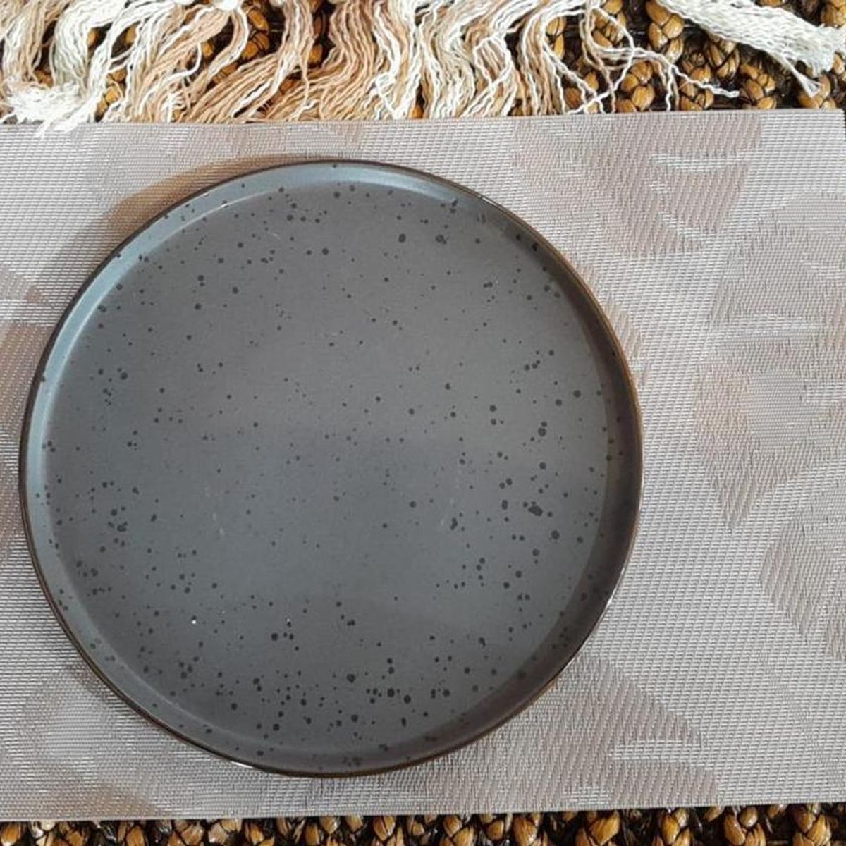 GENERICO - Set de 6 Individuales Limpiables Beige Hoja