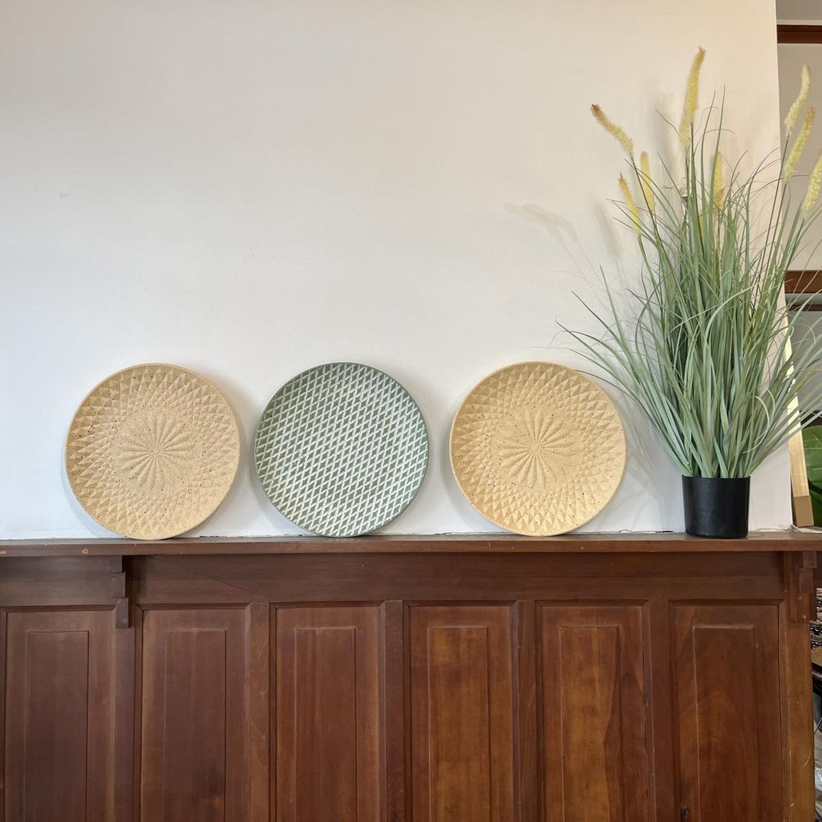 GENERICO - Set de 3 Platos Decorativos de Pared o Cocktail