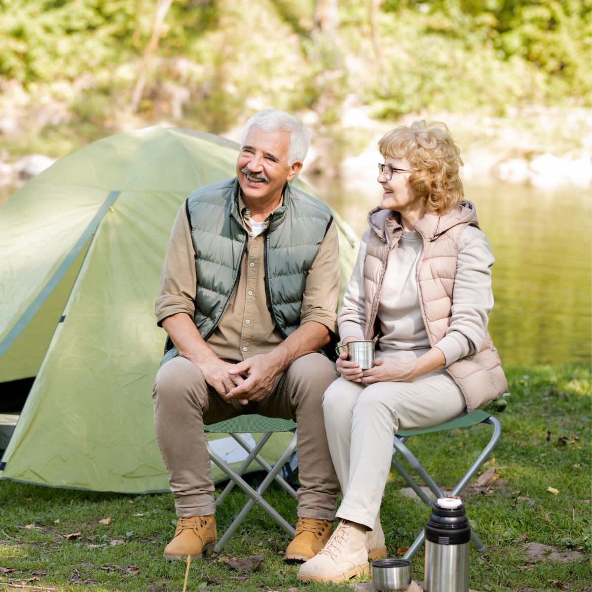 SANTU HOME & DECO - Silla Plegable Para Camping Portatil Verde