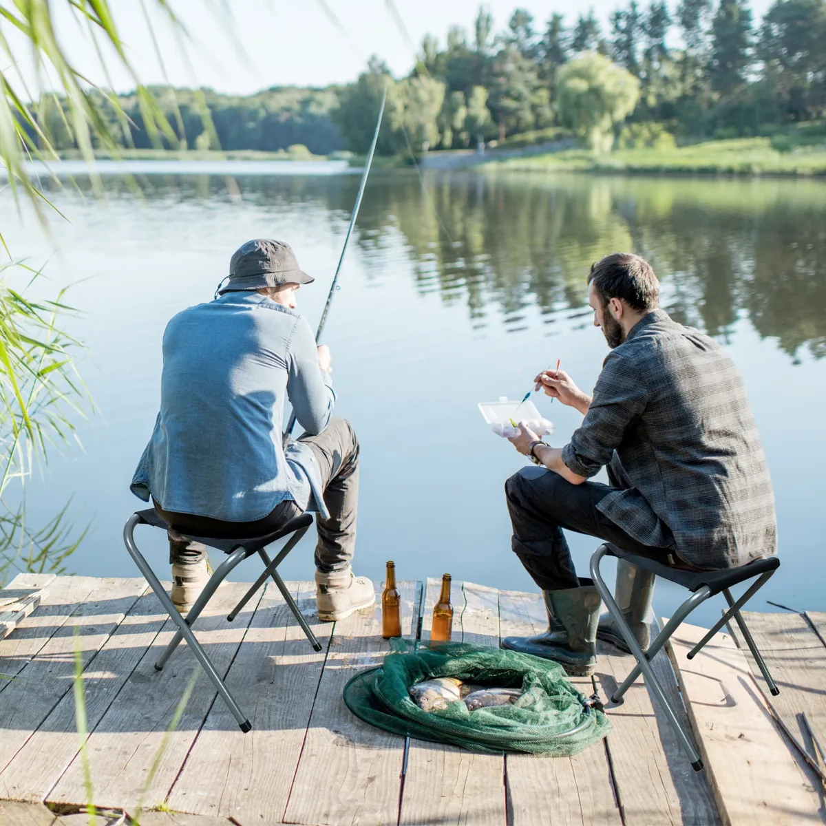 SANTU HOME & DECO - Silla Plegable Para Camping Portatil Negro