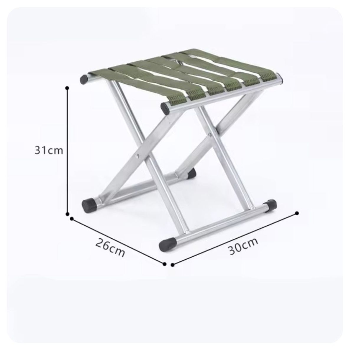 GENERICO - Piso Metálico Plegable Tipo Tijera Acero Correa Verde