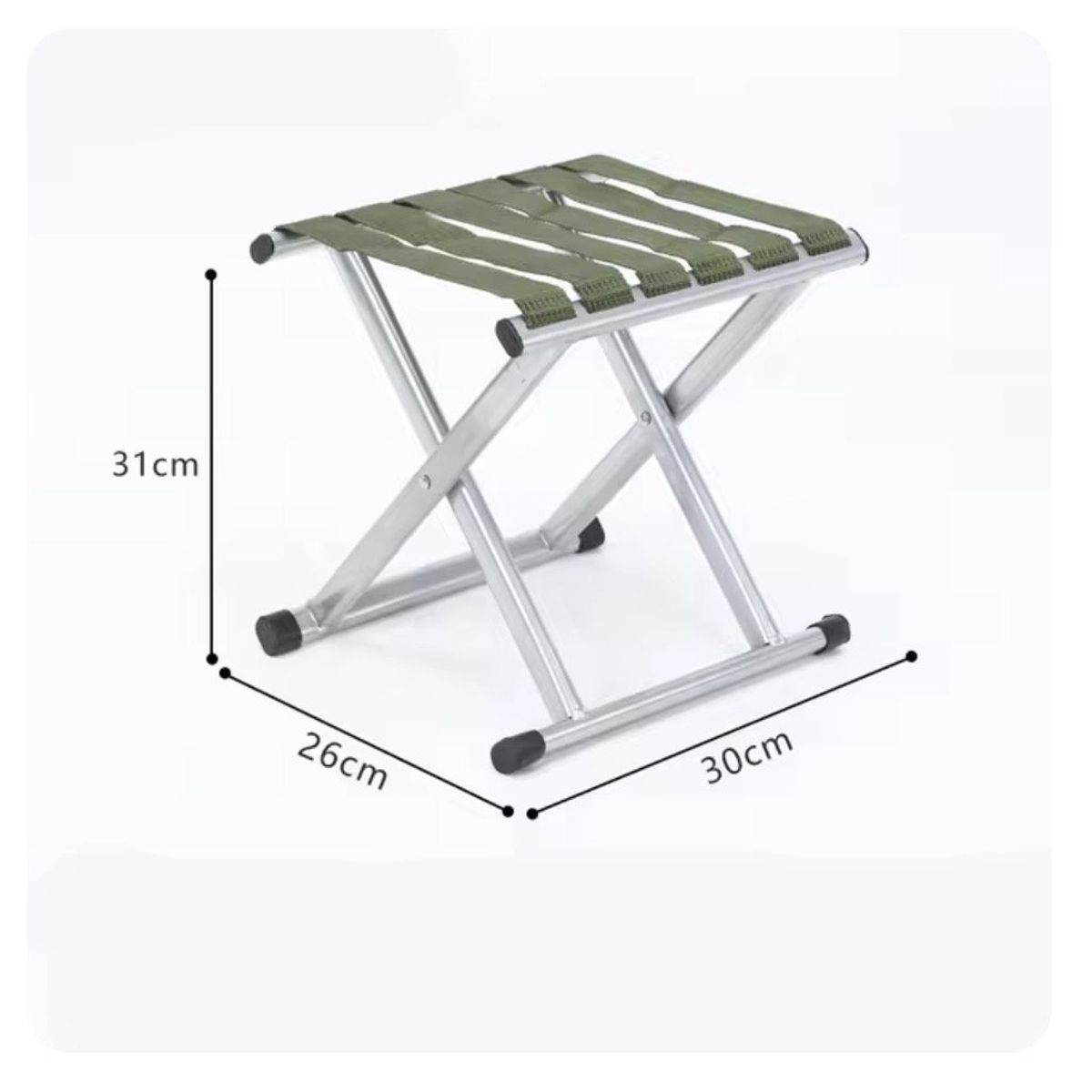 GENERICO - Piso Metálico Plegable Tipo Tijera Acero Correa Verde