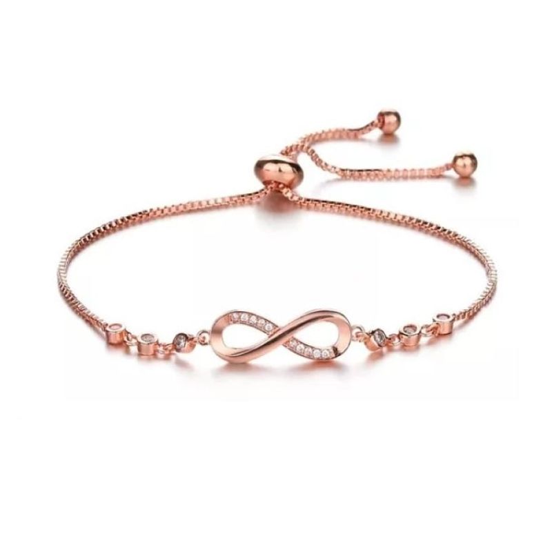 GENERICO - Pulsera circones Infinity color Oro Rosa