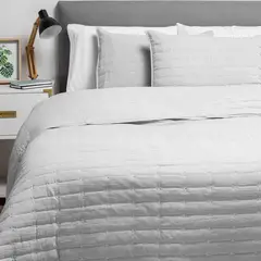 ZAHR - CUBRECAMA PREWASH LISO BLANCO HUESO KING
