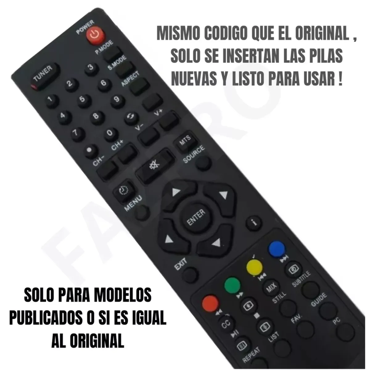 GENERICO - Control Remoto Para Master G Mglnx3260i 3290i 5540i 2460