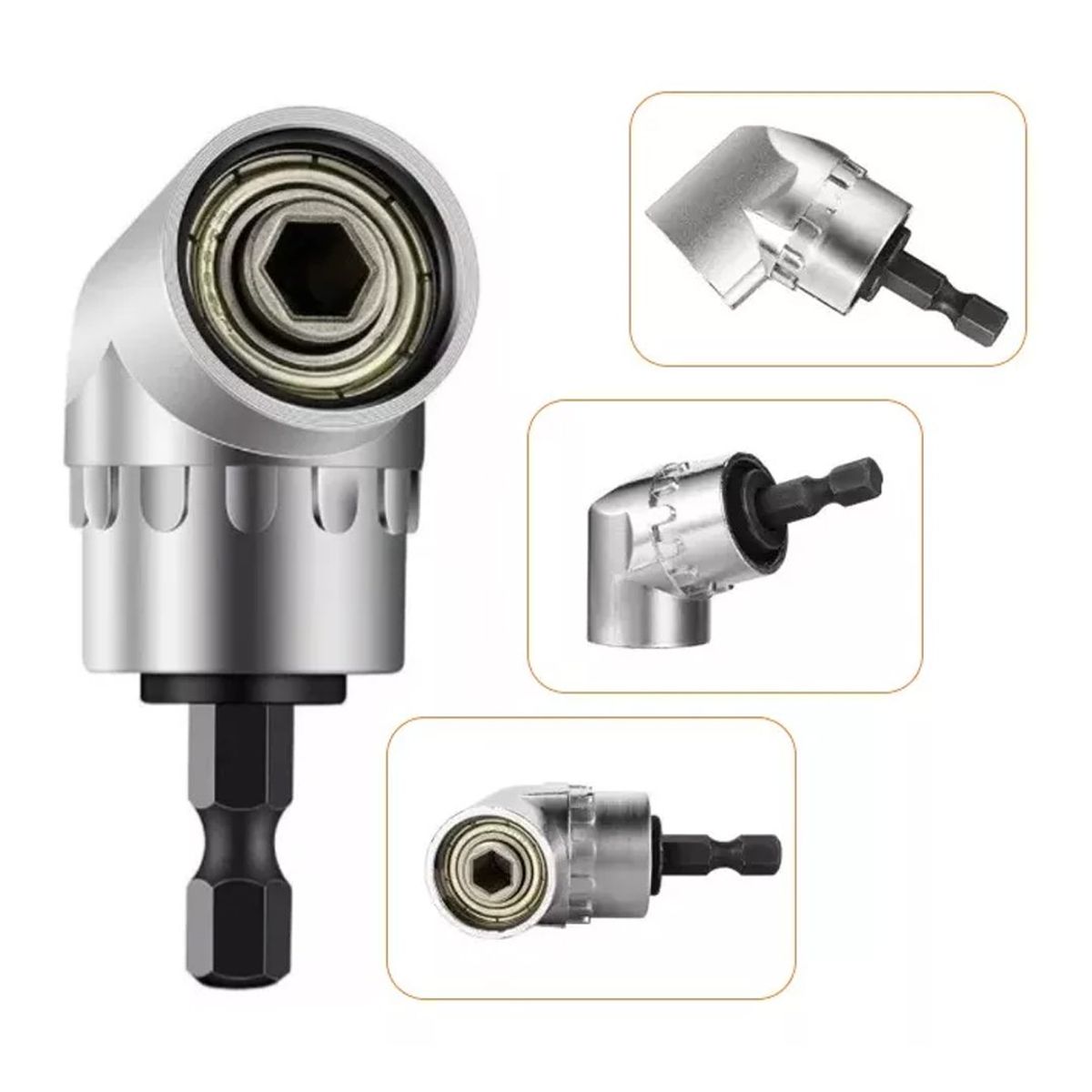 GENERICO - Adaptador de ángulo de metal de 105 grados para destornillador