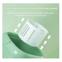 GENERICO - Lavadora Plegable Portatil Capacidad 9 Litros Waterproof IPx4 Viajes