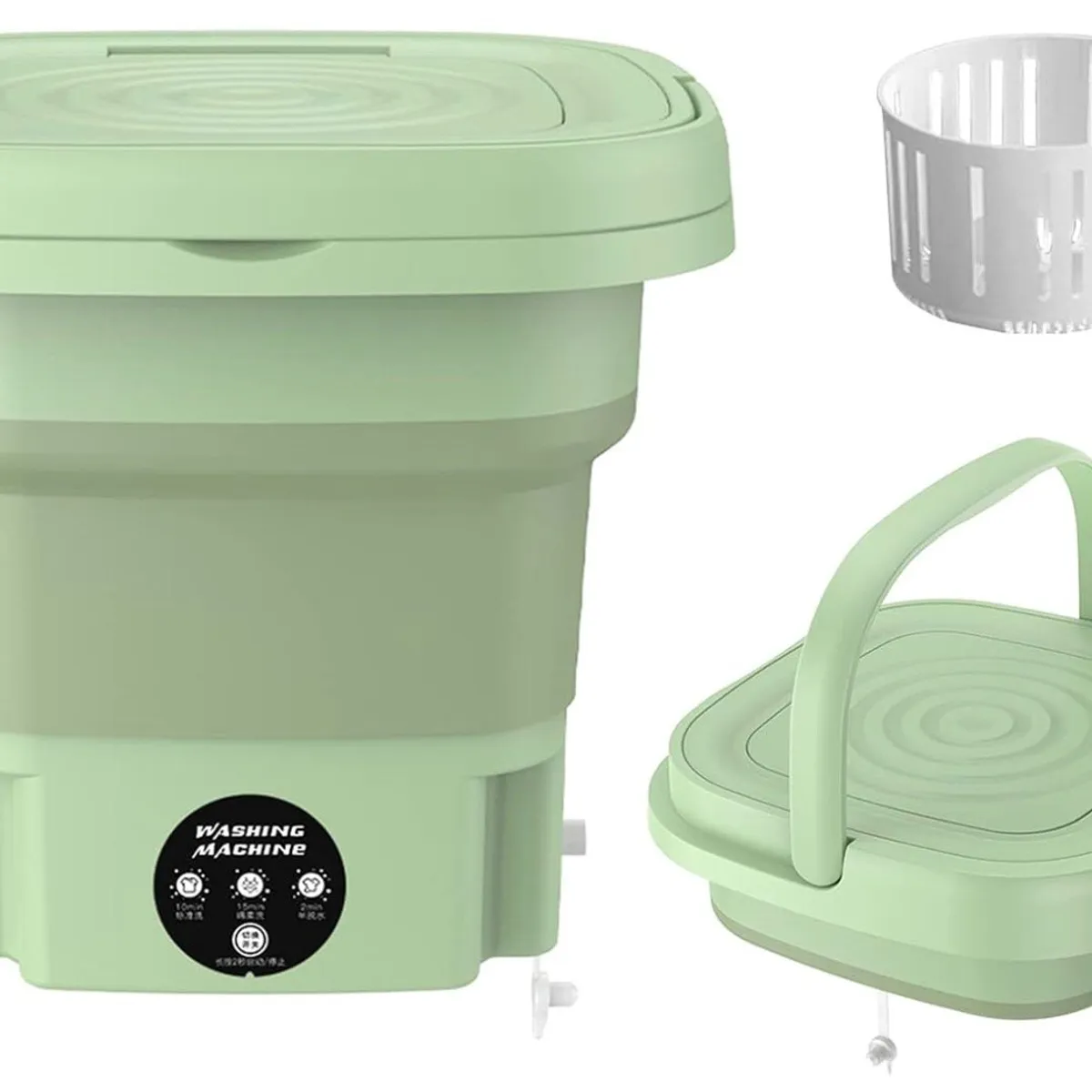 GENERICO - Lavadora Plegable Portatil Capacidad 9 Litros Waterproof IPx4 Viajes