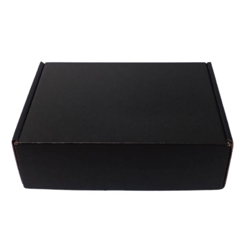 GENERICO - Caja Cartón Autoarmable Multiuso 20x14x6cm Negro 5 Unidades
