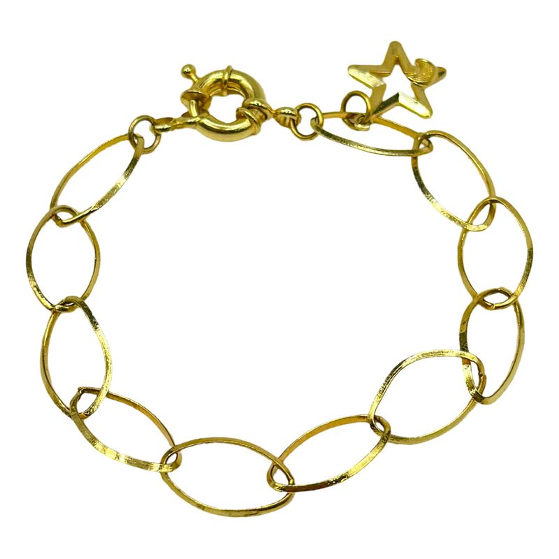 GENERICO - Pulsera Estrella Colgante Broche Timon Enchapada Oro 24 Kl