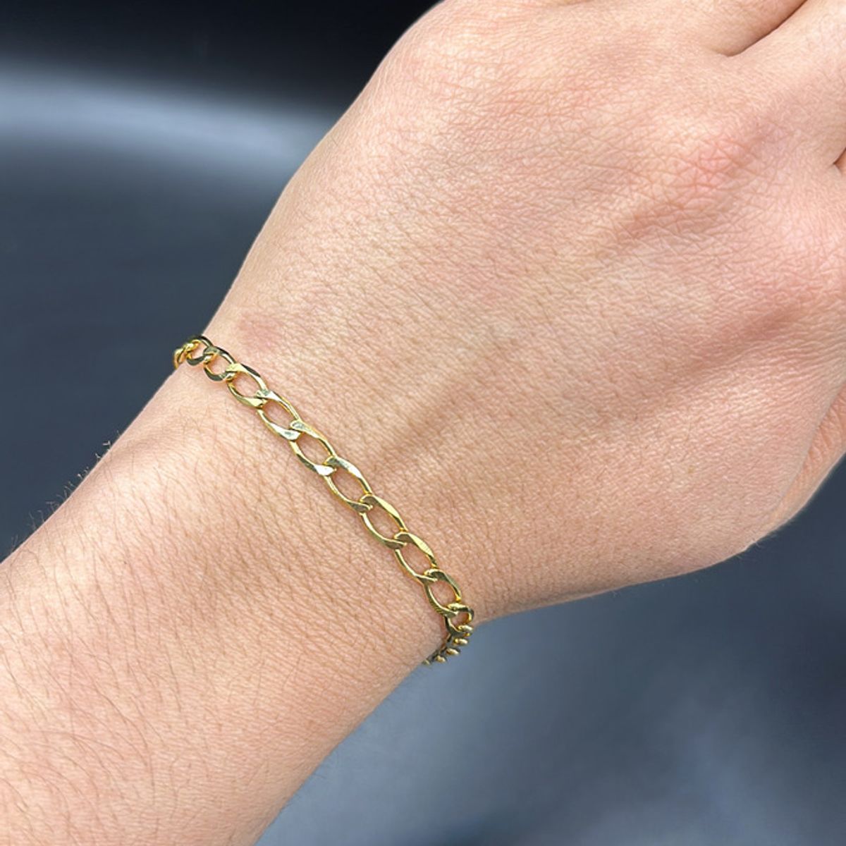 GENERICO - Pulsera Tradicional Americana Enchapado En Oro 24 Kl + Caja