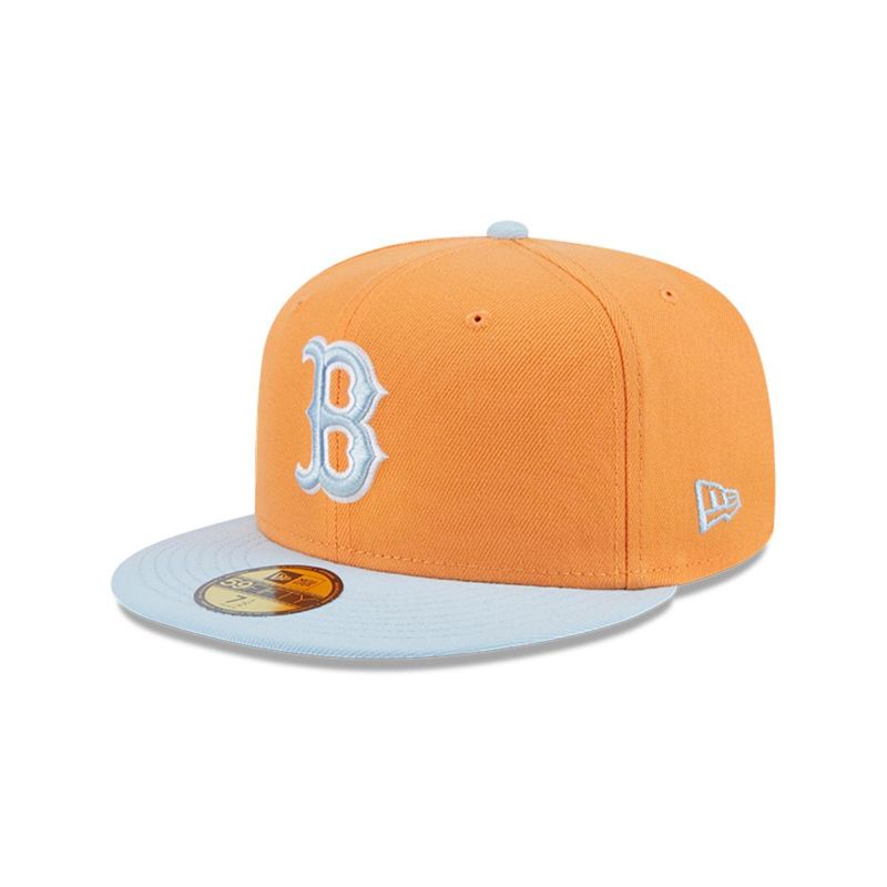 NEW ERA - Gorro 59fifty MLB Boston Red Sox Color Pack Naranjo