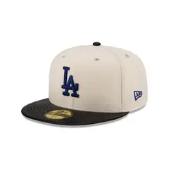 NEW ERA - Gorro 59fifty MLB Los Angeles Dodgers Leather Visor White