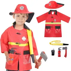 JUGUETON - Disfraz y Accesorios Bombero Traje Rojo