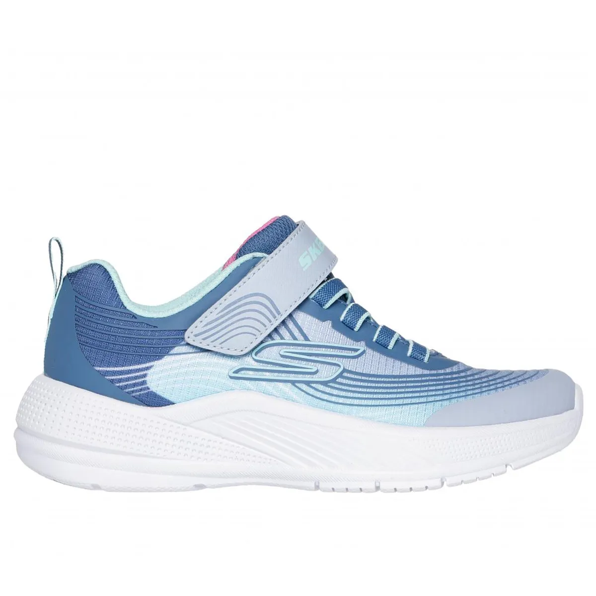 SKECHERS - Zapatilla Niña Microspec Advance Celeste Skechers