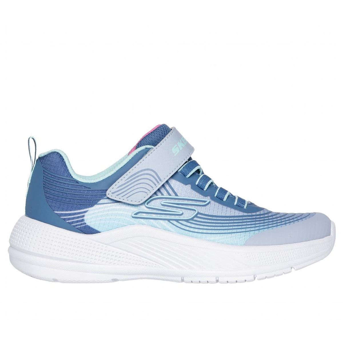 SKECHERS - Zapatilla Niña Microspec Advance Celeste Skechers