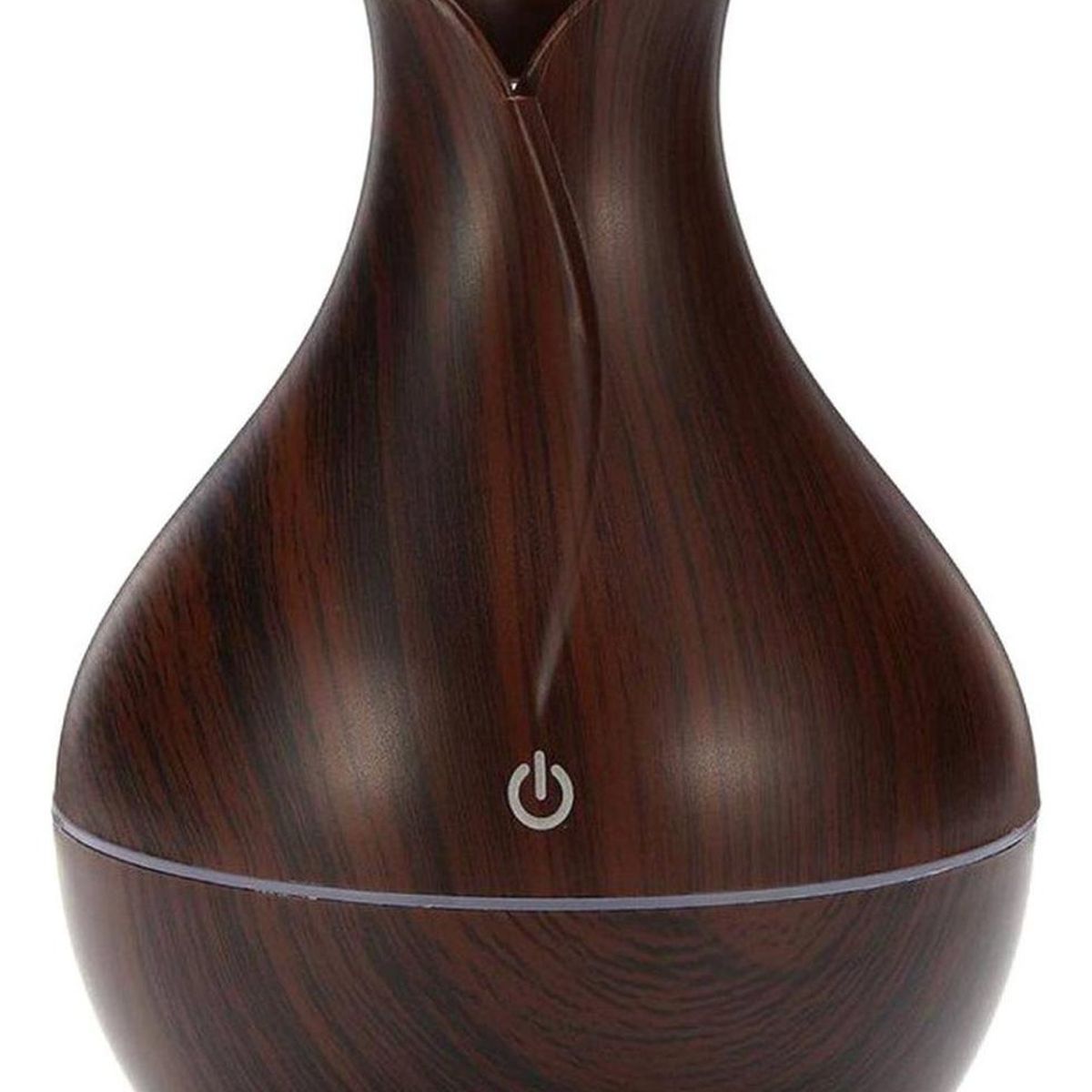 IMPORTCLICK - Humidificador Aromatizador 130ML Jarrón Madera Con LED y USB