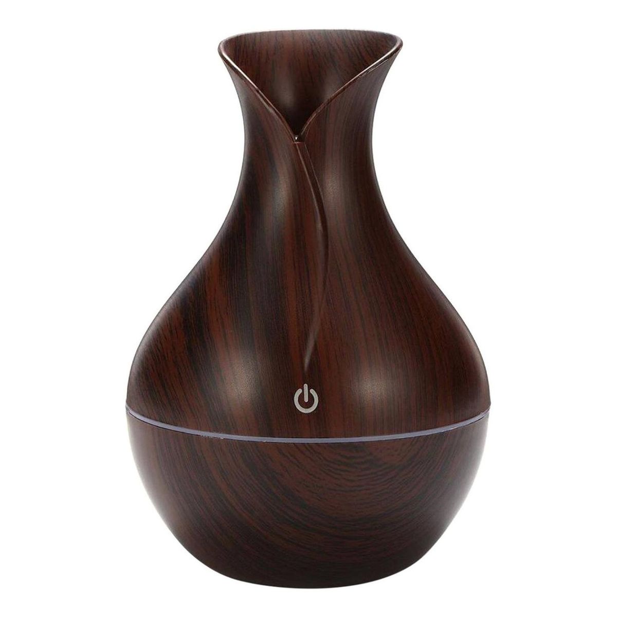 IMPORTCLICK - Humidificador Aromatizador 130ML Jarrón Madera Con LED y USB