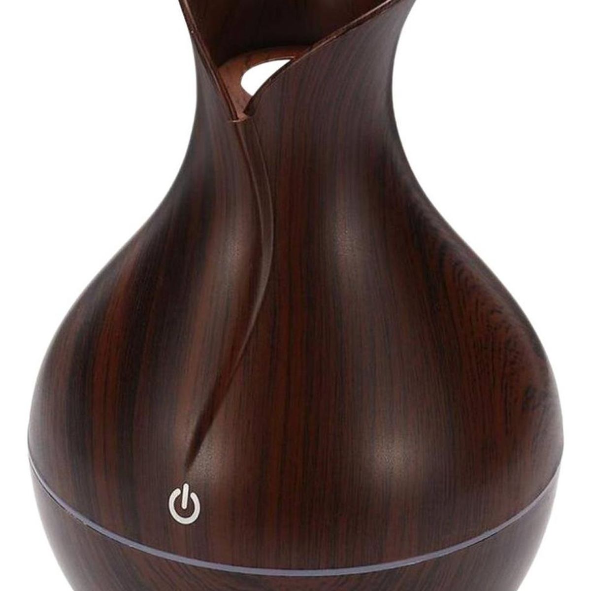 IMPORTCLICK - Humidificador Aromatizador 130ML Jarrón Madera Con LED y USB