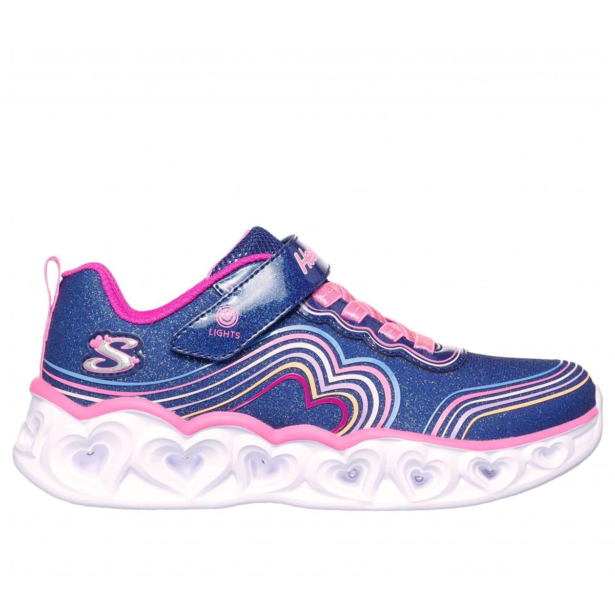 SKECHERS - Zapatilla Niña Heart Lights Retro Hearts Navy Skechers