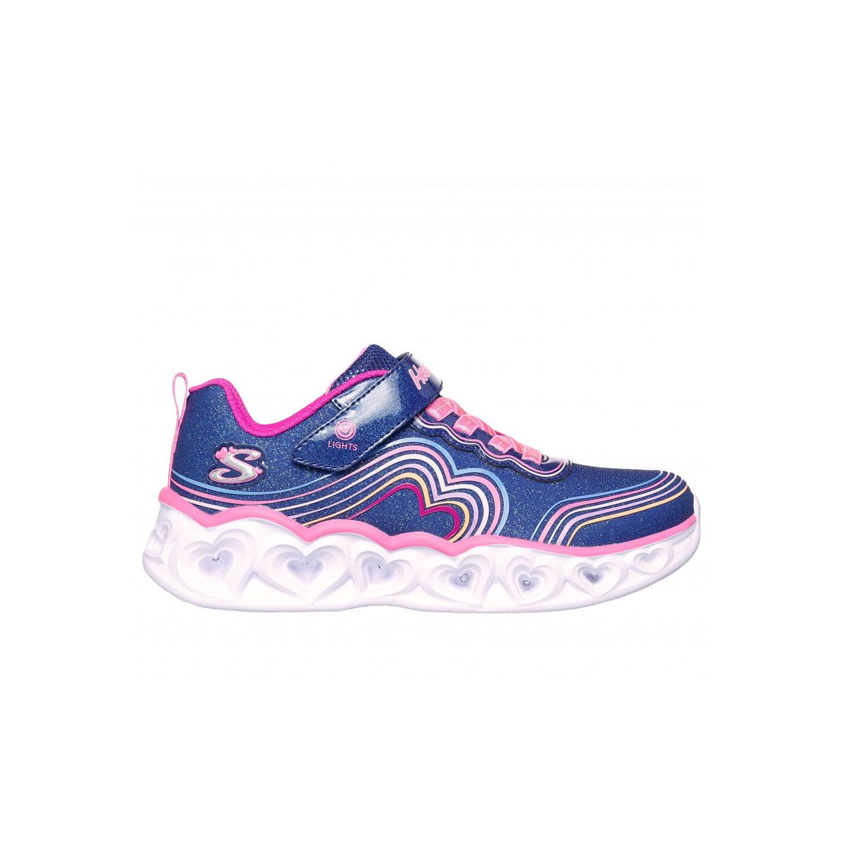SKECHERS - Zapatilla Niña Heart Lights Retro Hearts Navy Skechers