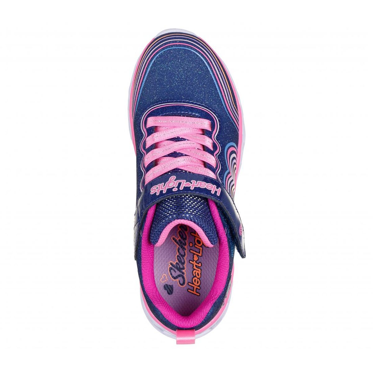 SKECHERS - Zapatilla Niña Heart Lights Retro Hearts Navy Skechers
