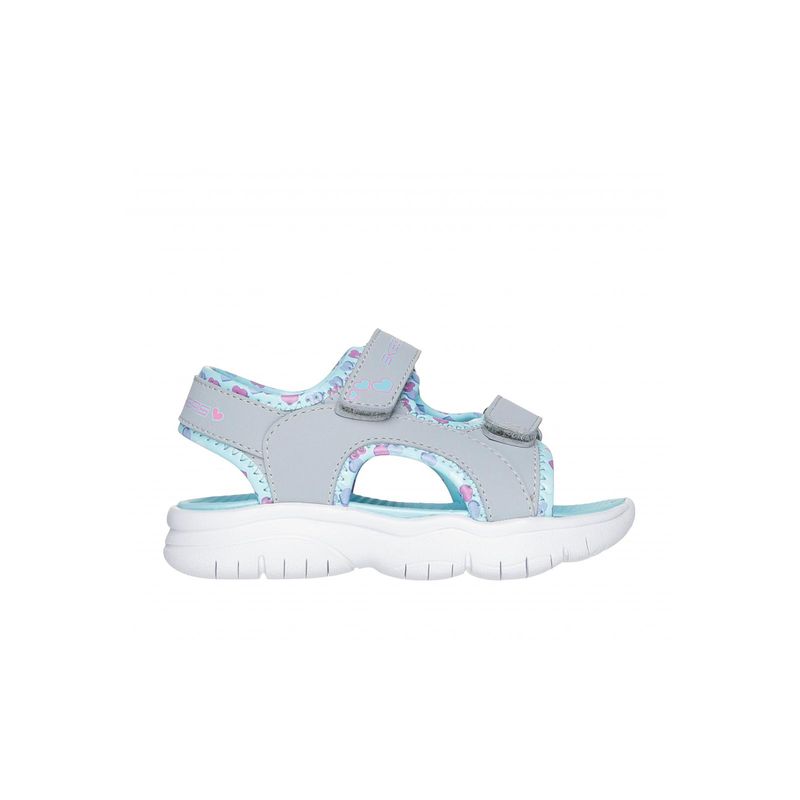 SKECHERS - Sandalia Niña Flex Splash Heart Galore Gris Skechers