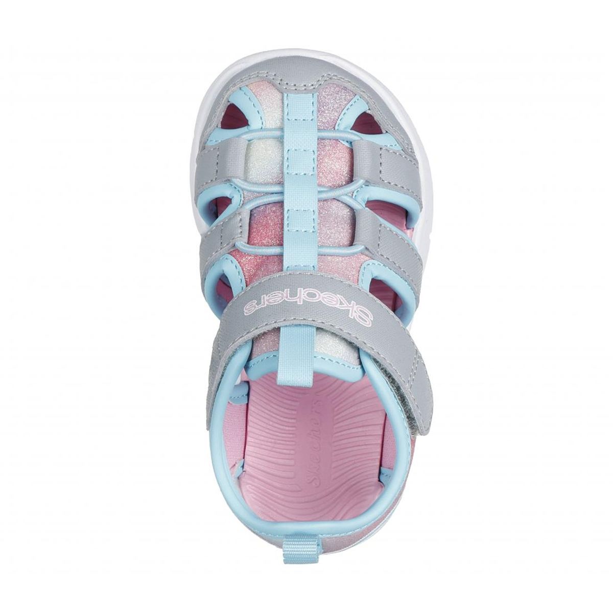 SKECHERS - Sandalia Niña Flex Splash Daylight Shimmer Gris Skechers