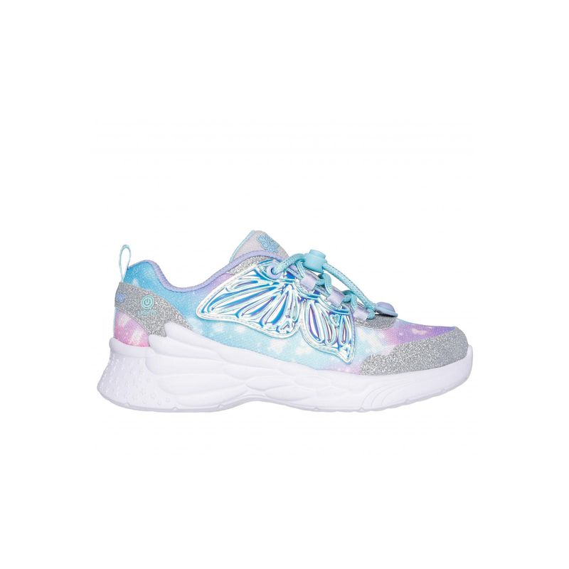 SKECHERS - Zapatilla Niña Dream Racer Wing Brites Gris Skechers