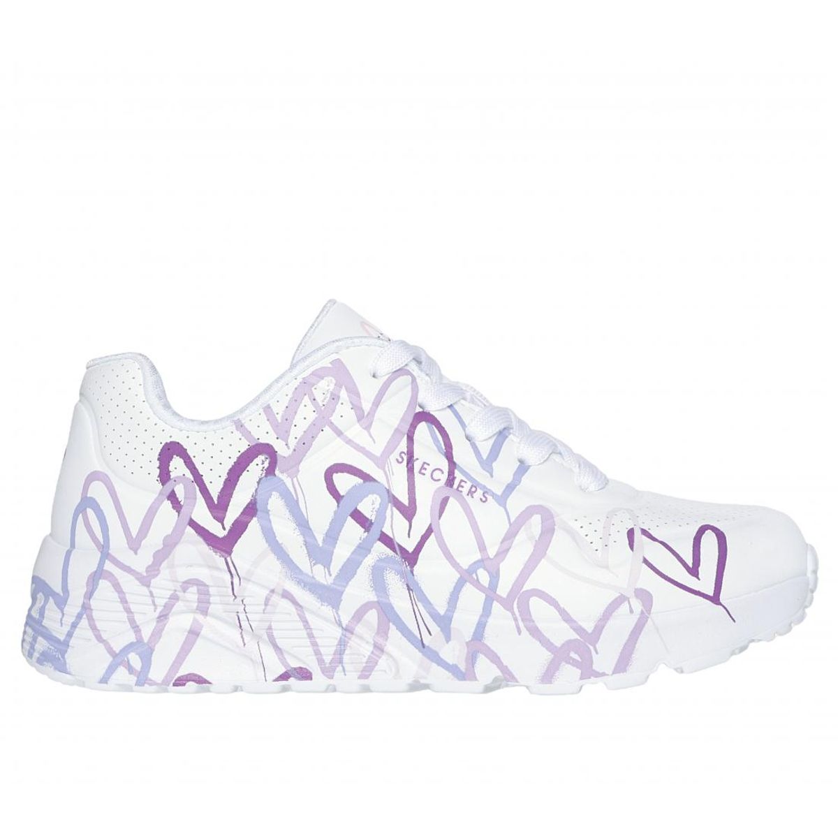 SKECHERS - Zapatilla Niña Uno Lite Spread The Love Blanco Skechers
