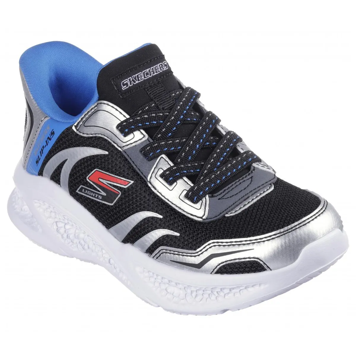 SKECHERS - Zapatilla Niño Skechers Slip-ins: Skechers Meteor-Lights Gris