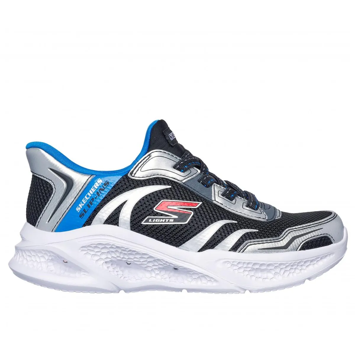SKECHERS - Zapatilla Niño Skechers Slip-ins: Skechers Meteor-Lights Gris