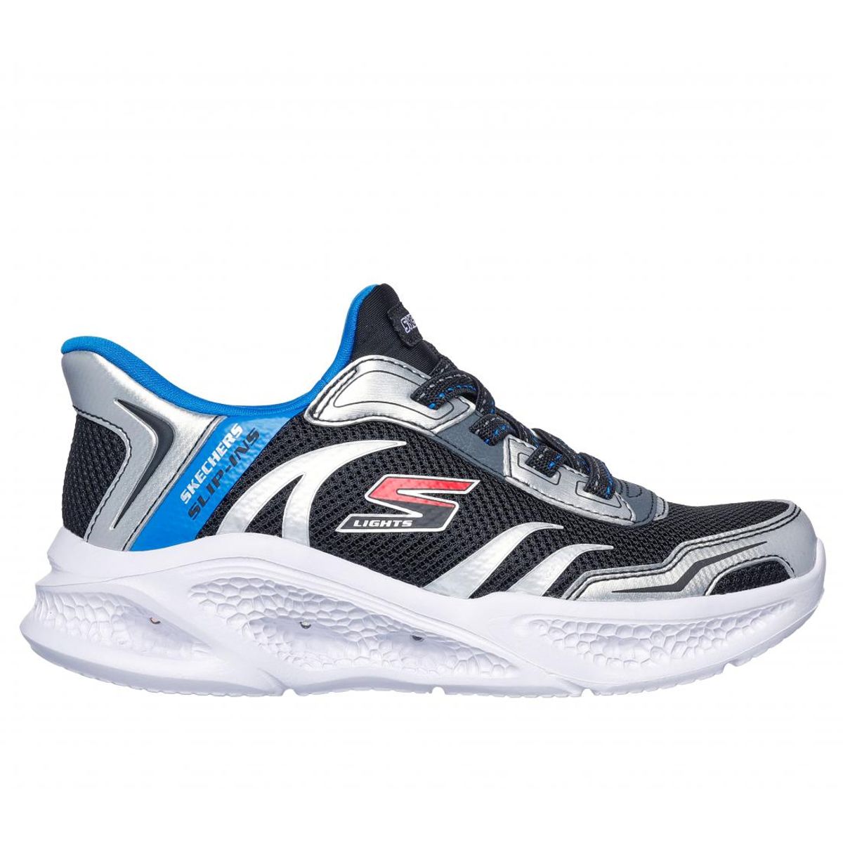 SKECHERS - Zapatilla Niño Skechers Slip-ins: Skechers Meteor-Lights Gris