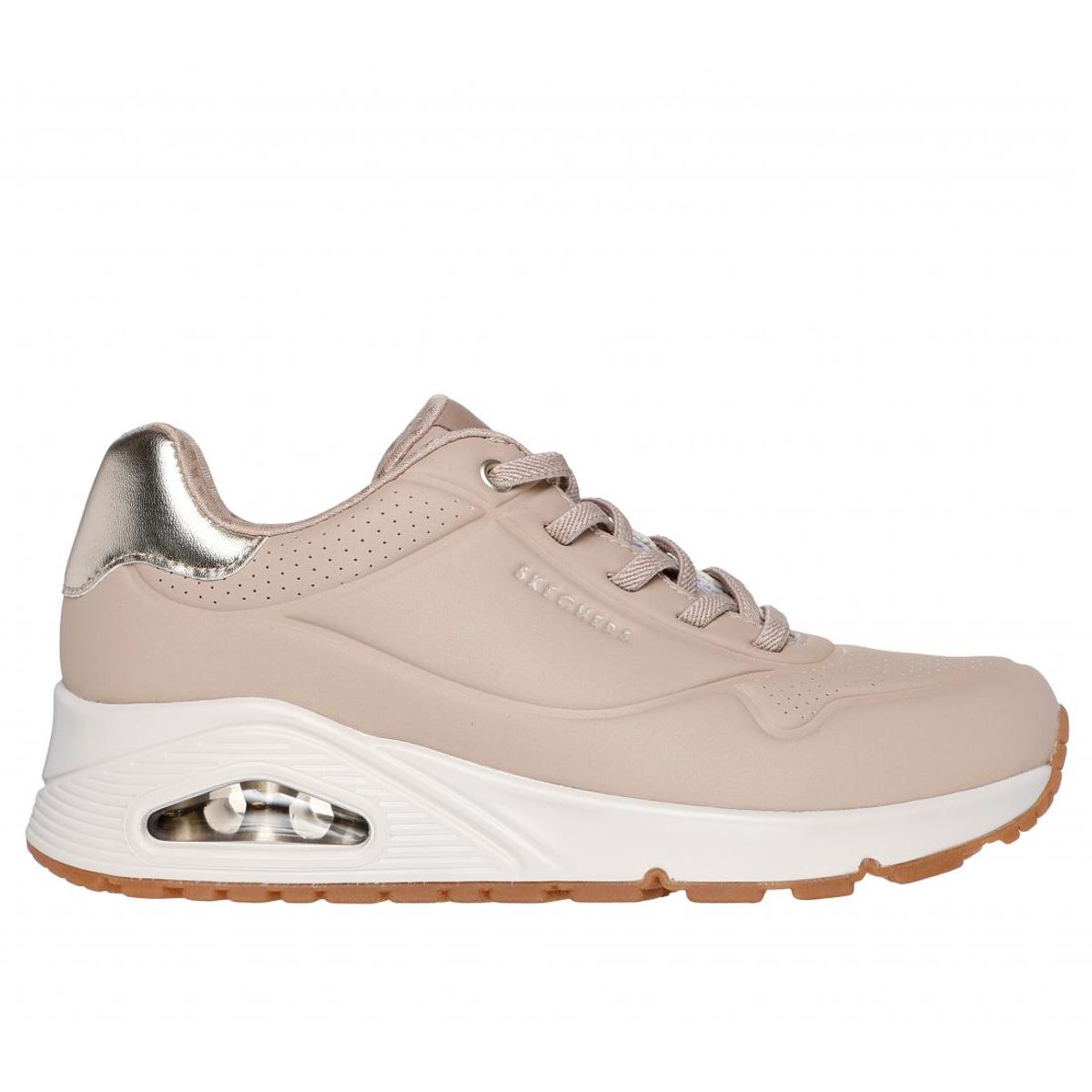 SKECHERS - Zapatilla Mujer Uno Shimmer Away Beige Skechers