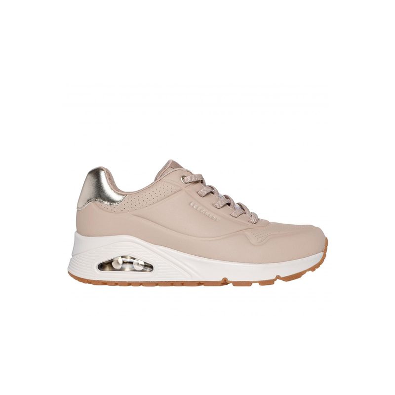 SKECHERS - Zapatilla Mujer Uno Shimmer Away Beige Skechers