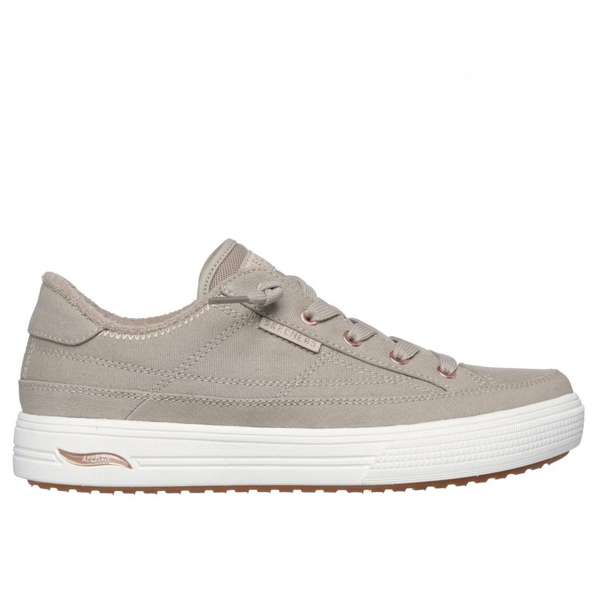 SKECHERS - Zapatilla Mujer Arch Fit Arcade Meet Ya There Beige Skechers
