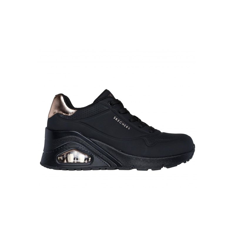 SKECHERS - Zapatilla Mujer Uno Wedge Hi Steps Negro Skechers