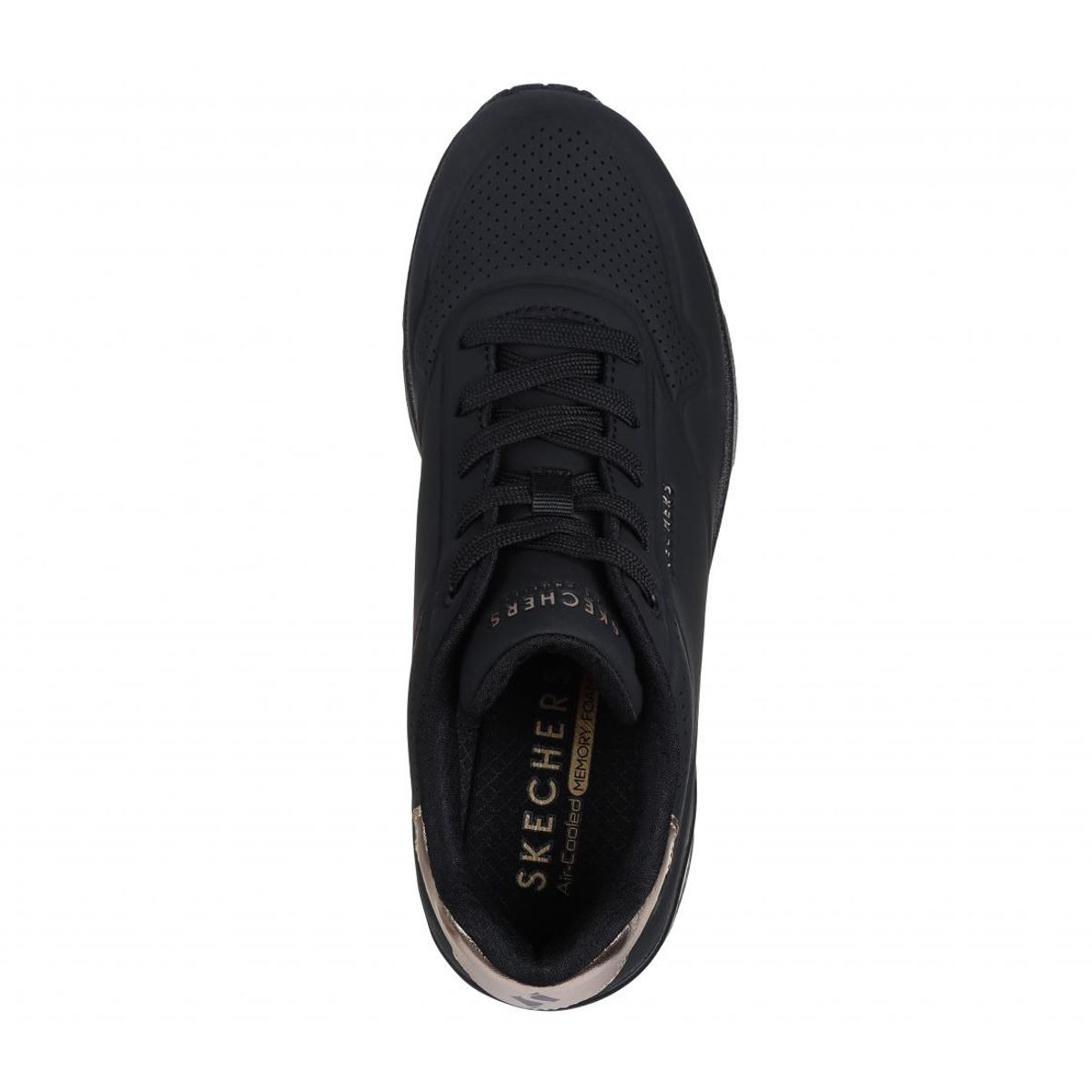 SKECHERS - Zapatilla Mujer Uno Wedge Hi Steps Negro Skechers