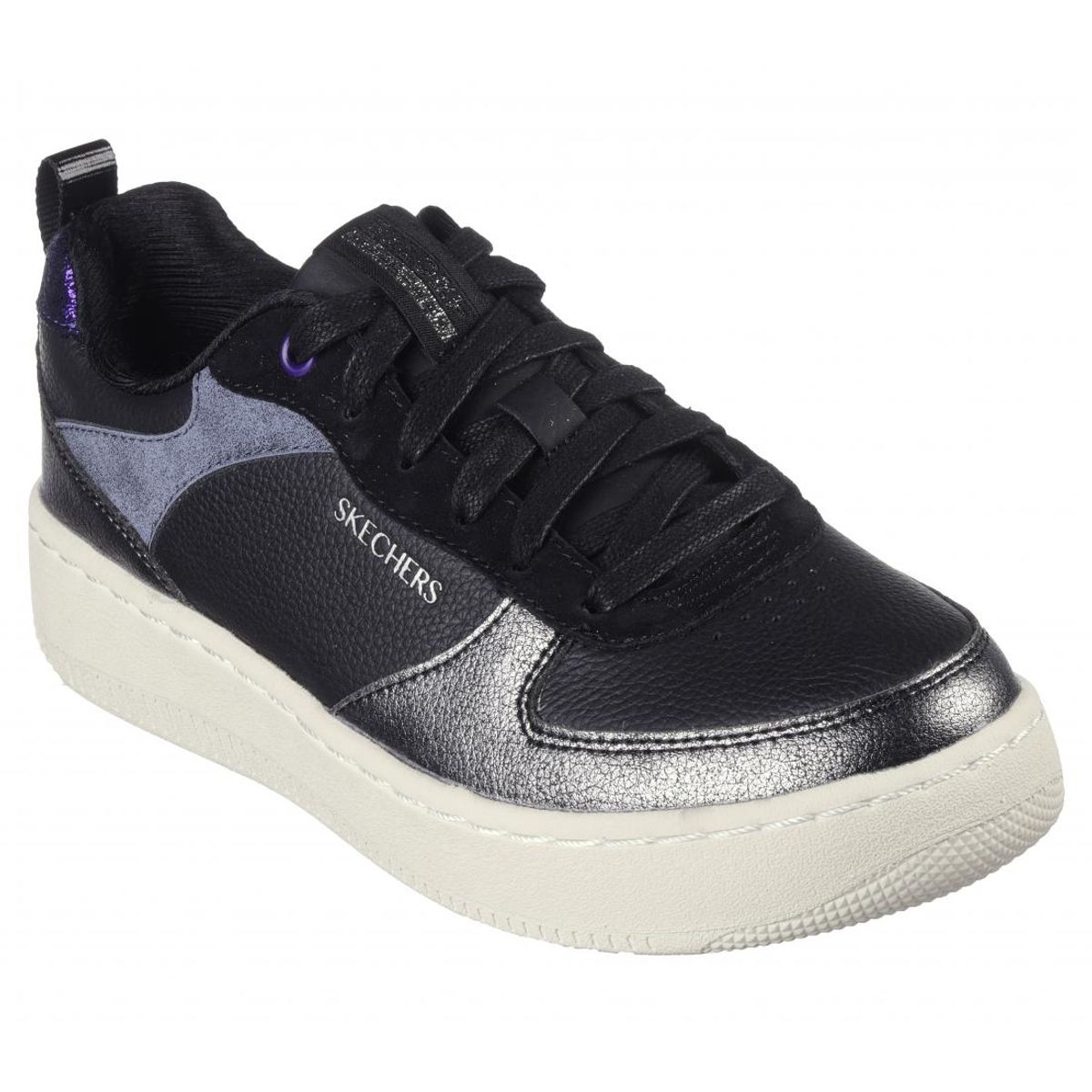 SKECHERS - Zapatilla Mujer Sport Court 92 Sheer Shine Negro Skechers