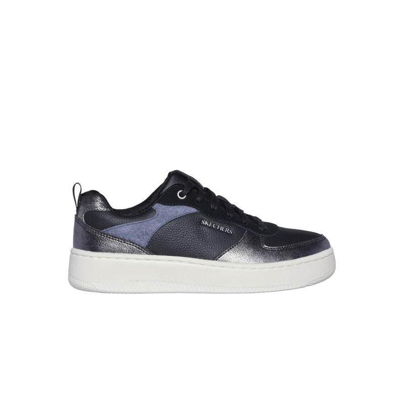 SKECHERS - Zapatilla Mujer Sport Court 92 Sheer Shine Negro Skechers