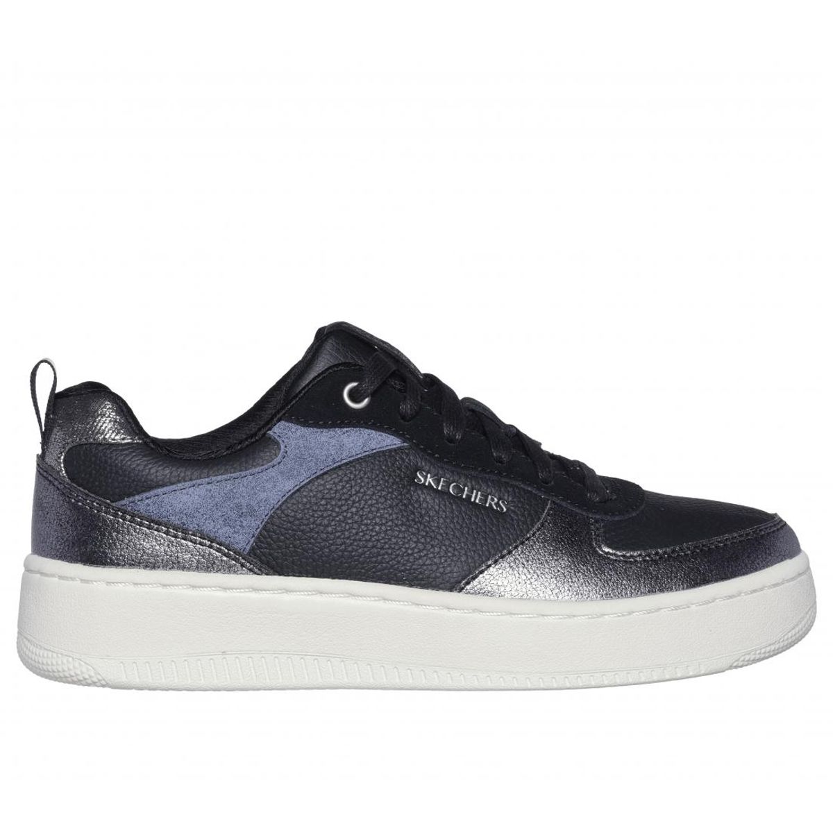 SKECHERS - Zapatilla Mujer Sport Court 92 Sheer Shine Negro Skechers