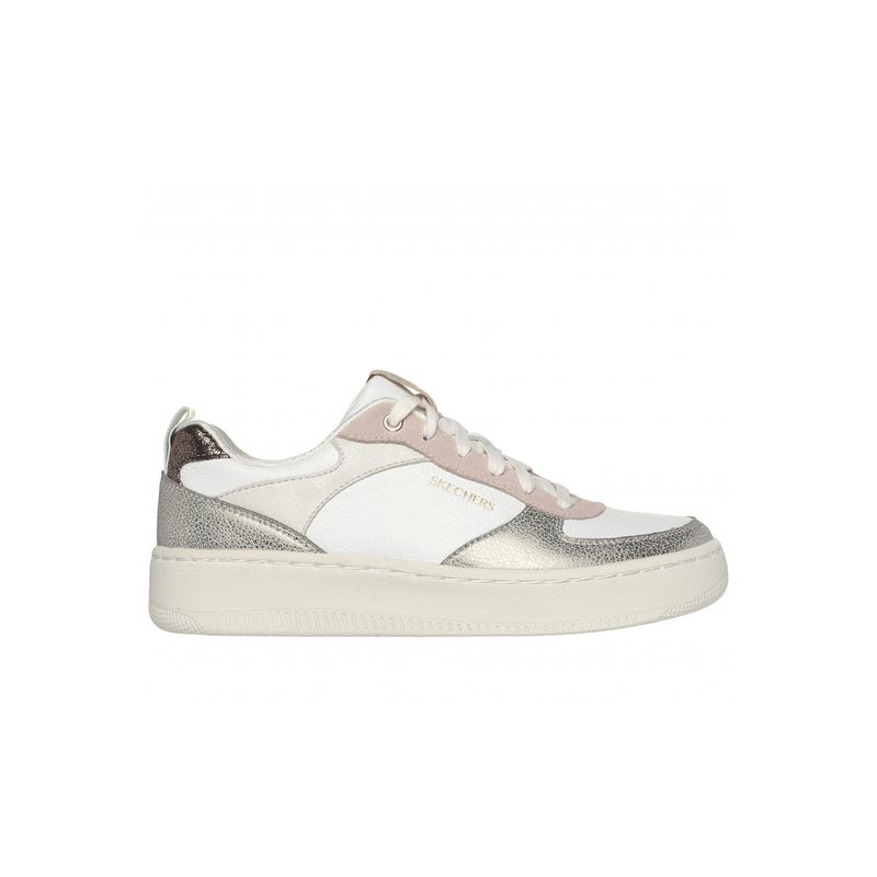 SKECHERS - Zapatilla Mujer Sport Court 92 Sheer Shine Blanco Skechers