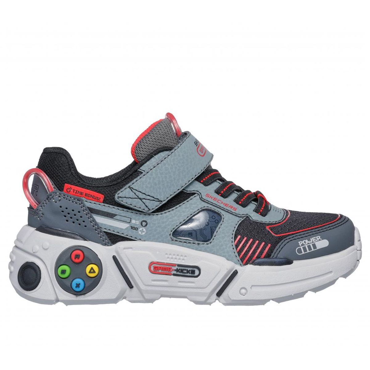 SKECHERS - Zapatilla Niño Gametronix 2.0 Gris Skechers