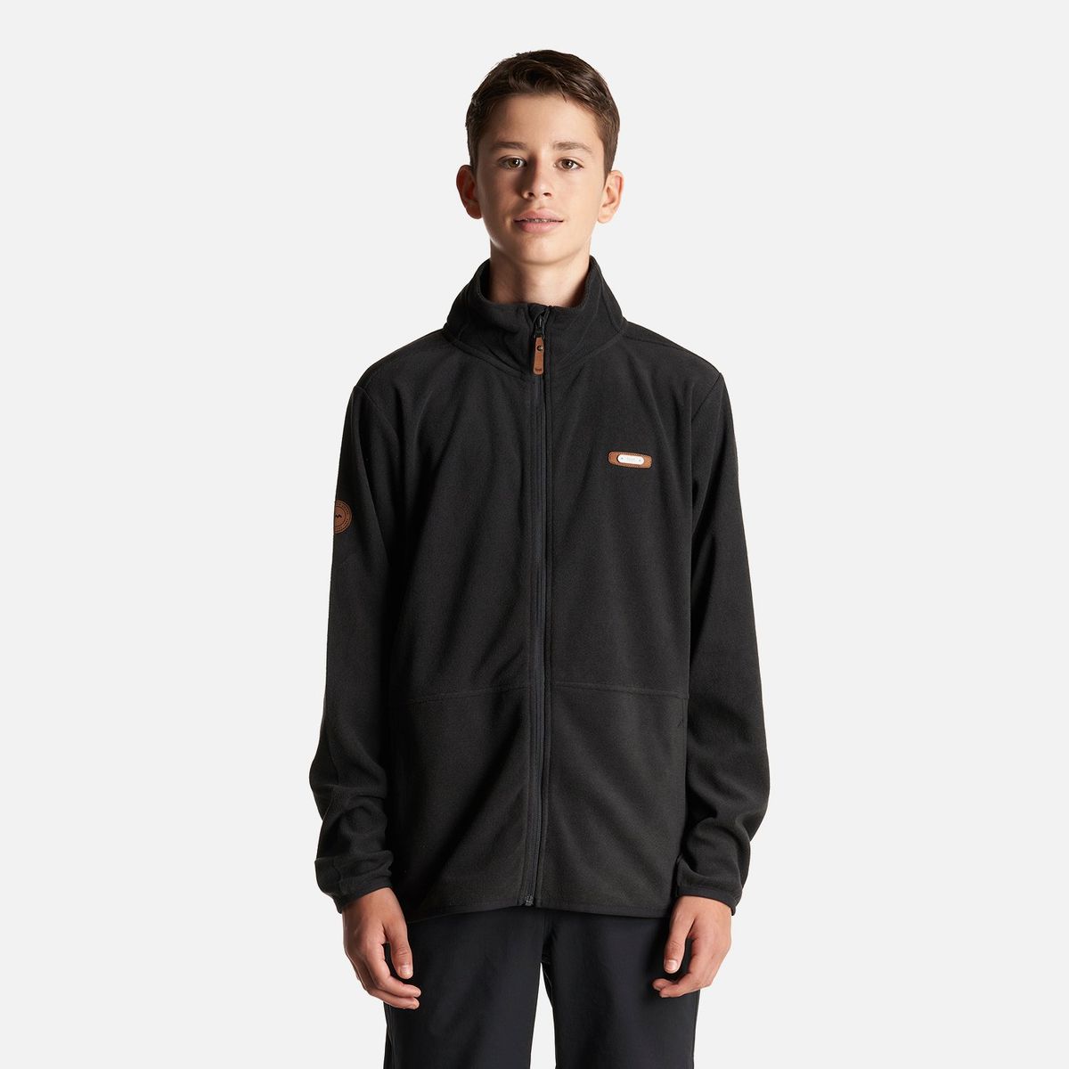 LIPPI - Poleron Teen Boy Stripes Nano-F Full Zip Negro Lippi